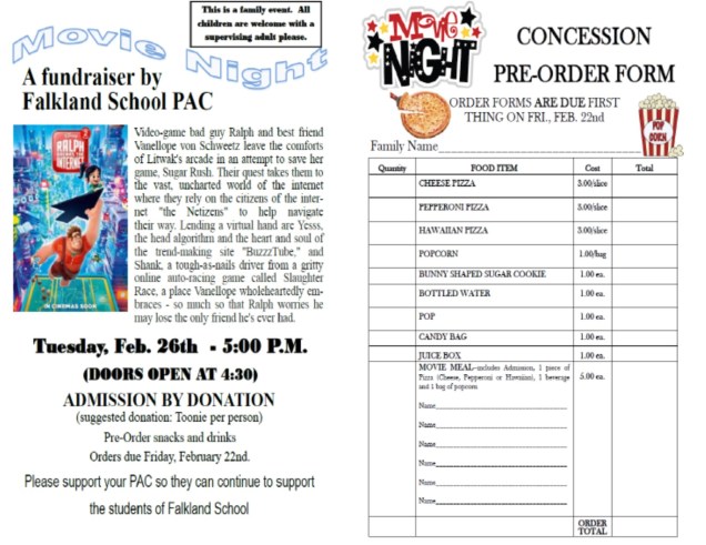 PAC Feb. Movie Night